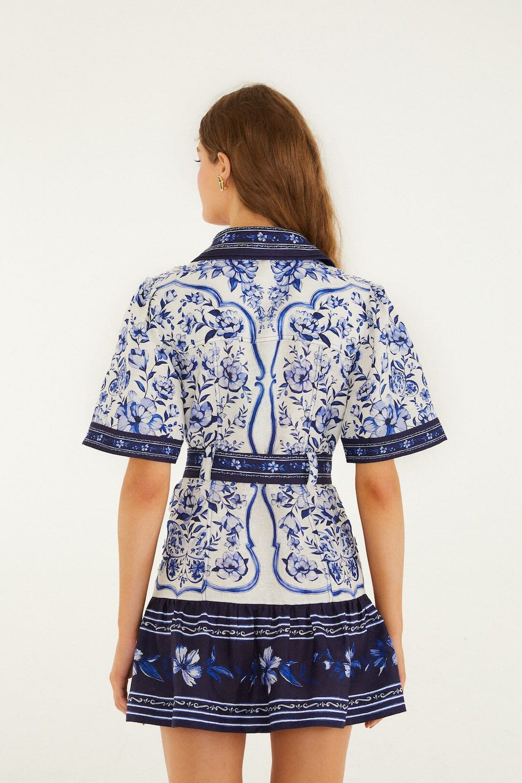 Off-White Porcelain Garden Mini Dress