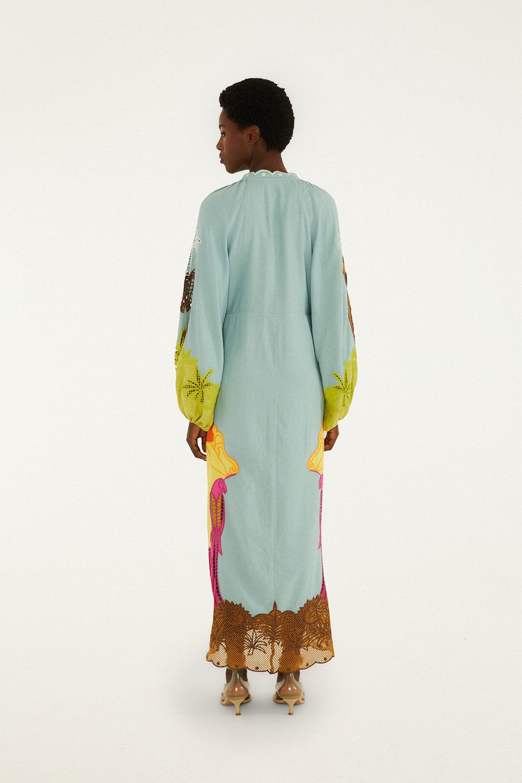 Multicolor Usiacuri Embroidered Richelieu Maxi Dress