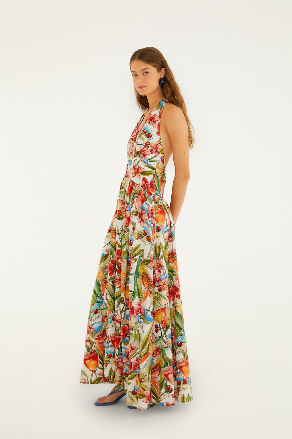 Off-White Cocktail Maxi Dress