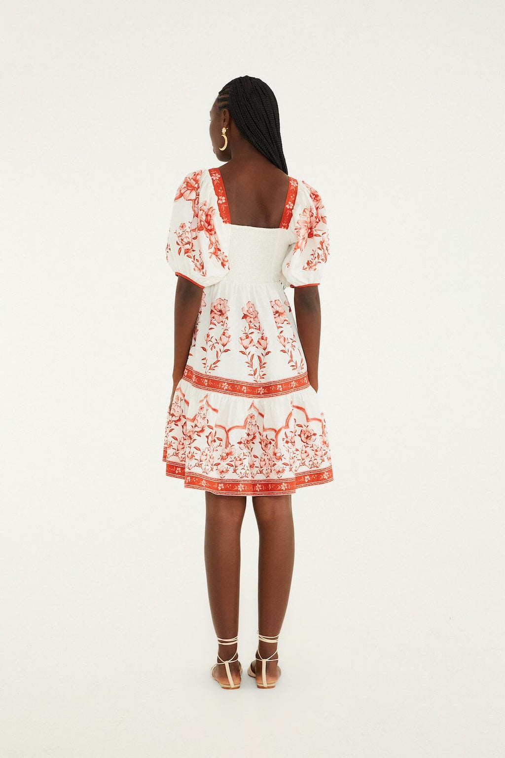 Red Porcelain Garden  Mini Dress