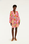 Multicolor Artsy Flora Mini Dress