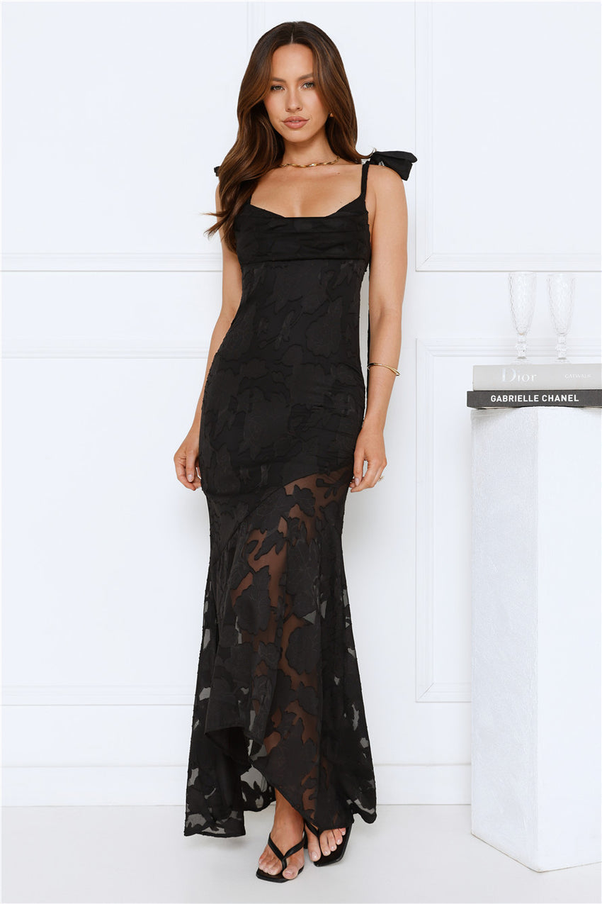 Enchanted Empire Maxi Dress Black
