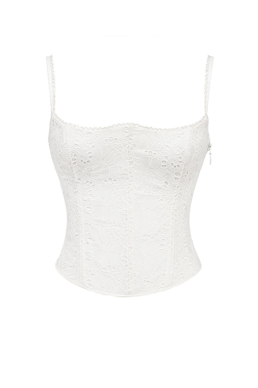 White Broderie Anglais Corset