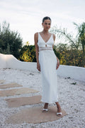 Del Rey Lace Satin Maxi Dress