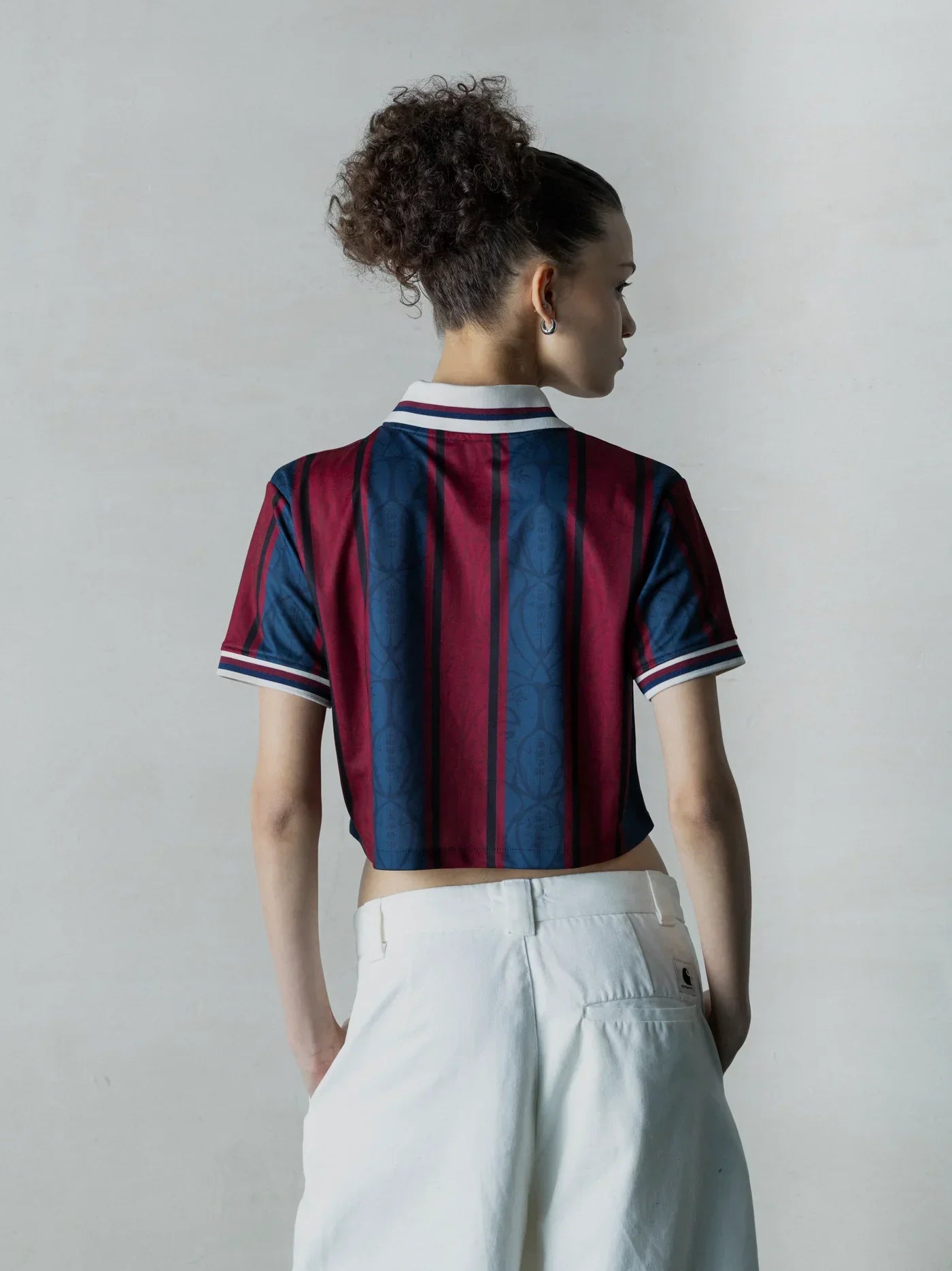 Modernist Crop Fc Barcelona Polo Oversize - Women
