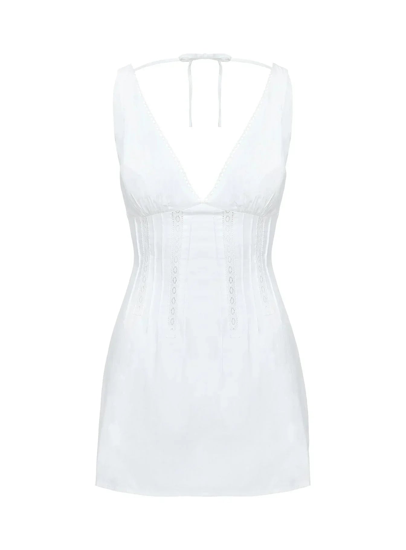 Austria Drop Waist Mini Dress White