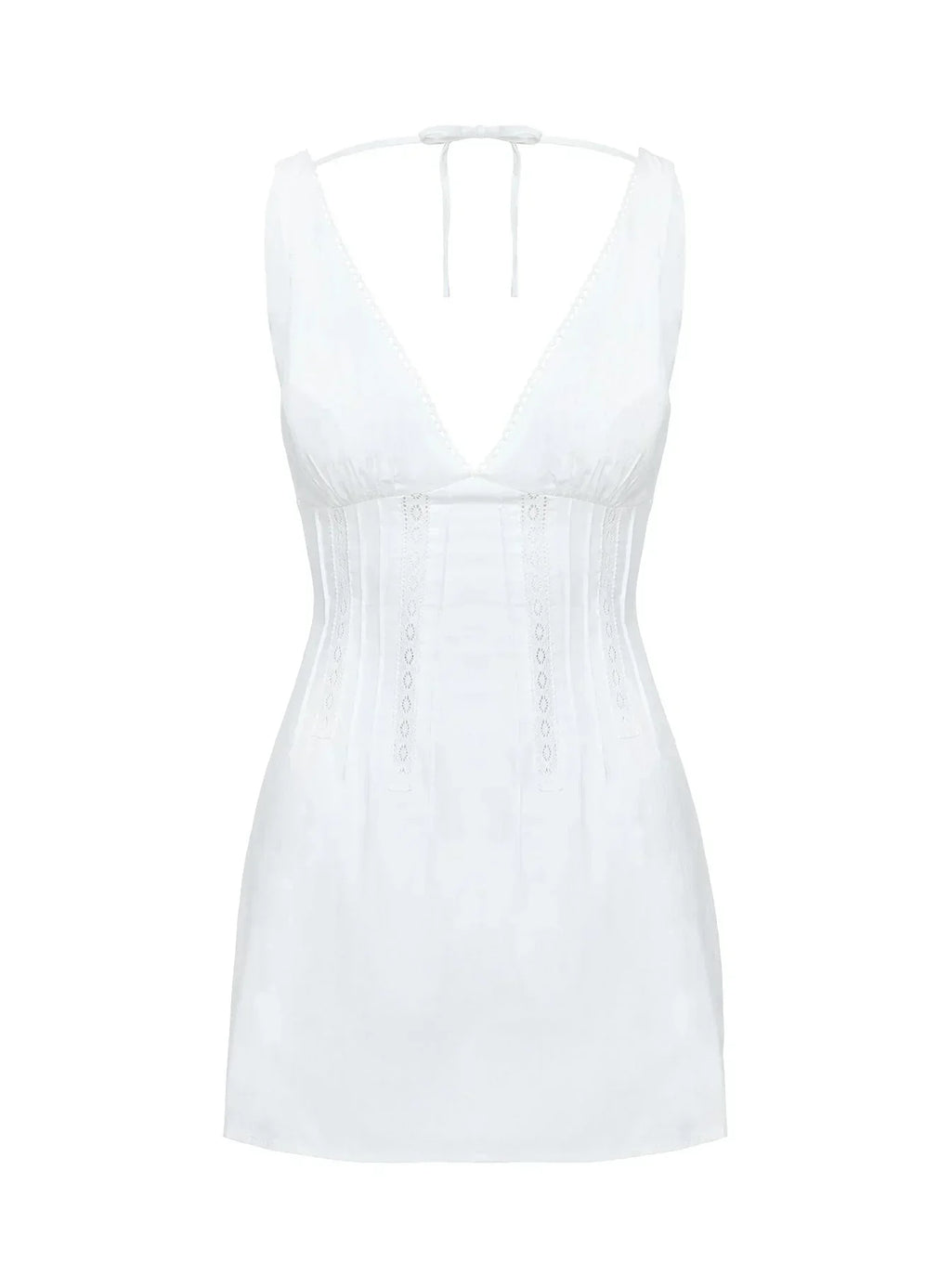 Austria Drop Waist Mini Dress White