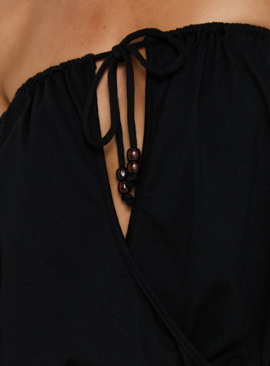 Upper Echelon Draped Strapless Mini Dress Black
