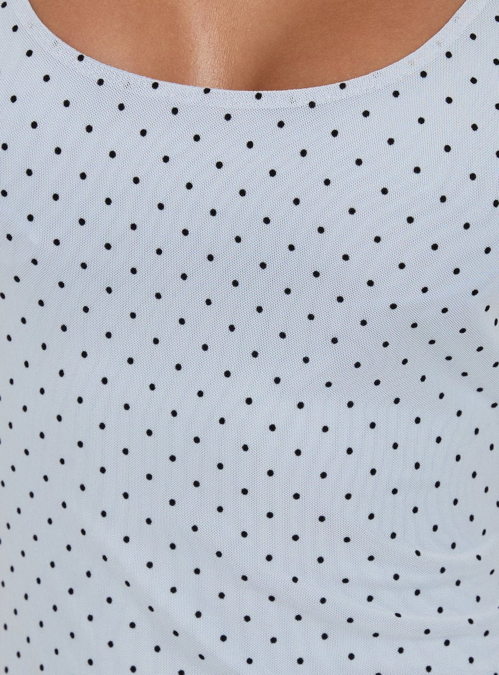 Doralyn Scoop Mini Dress Blue Polka Dot