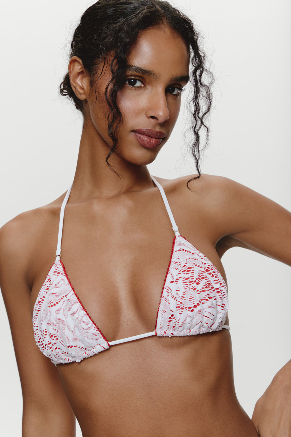 Nick Triangle Halter Bikini Top - Sweet Bloom
