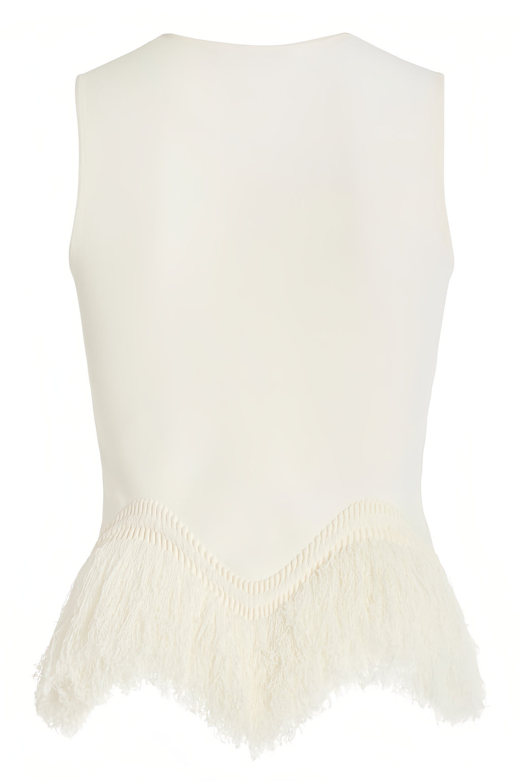 Jora White Fringe Maxi Dress Two Piece Set