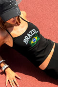 Brazil Rhinestone Tank Top
