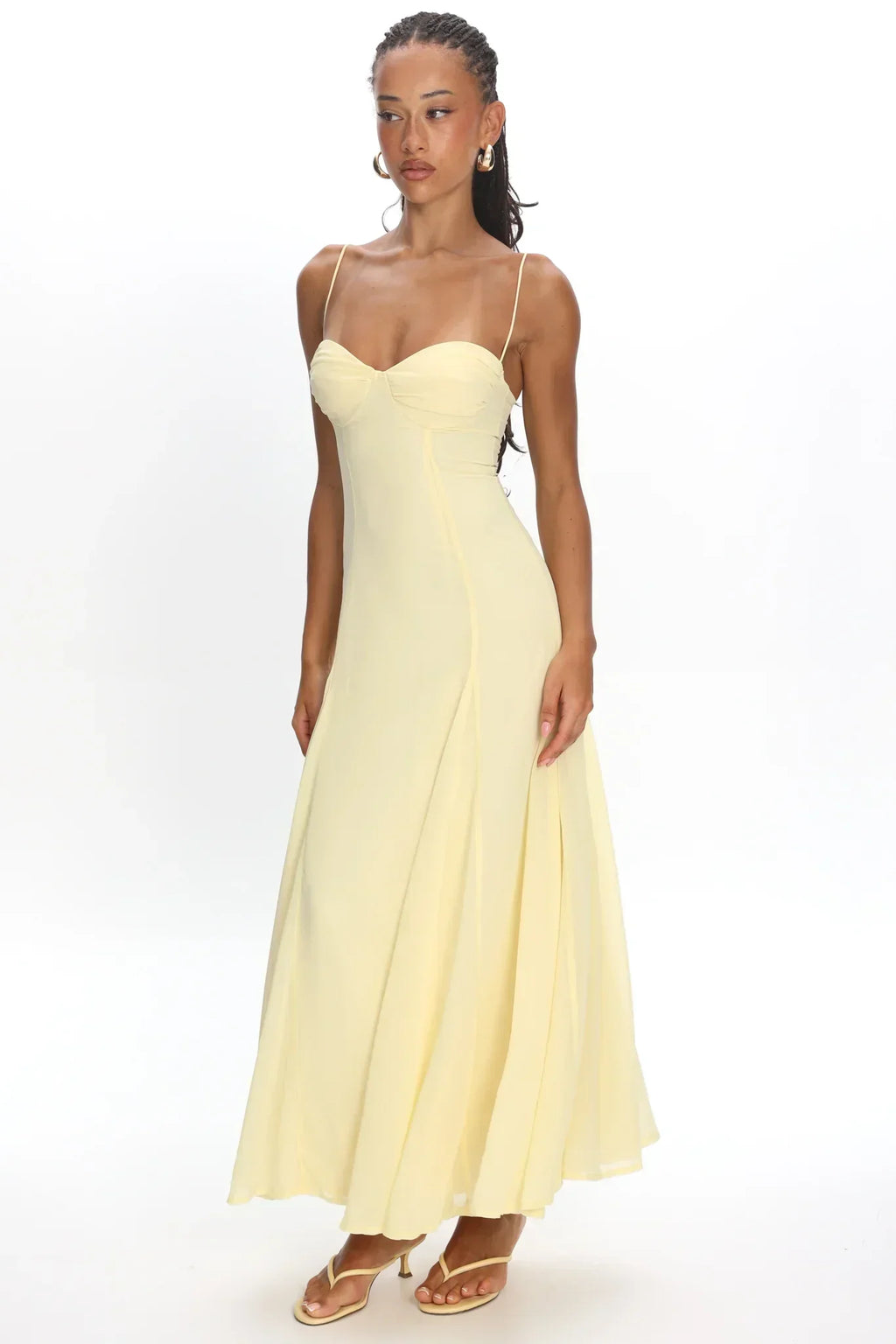 All Mine Godet Hem Maxi Dress Butter