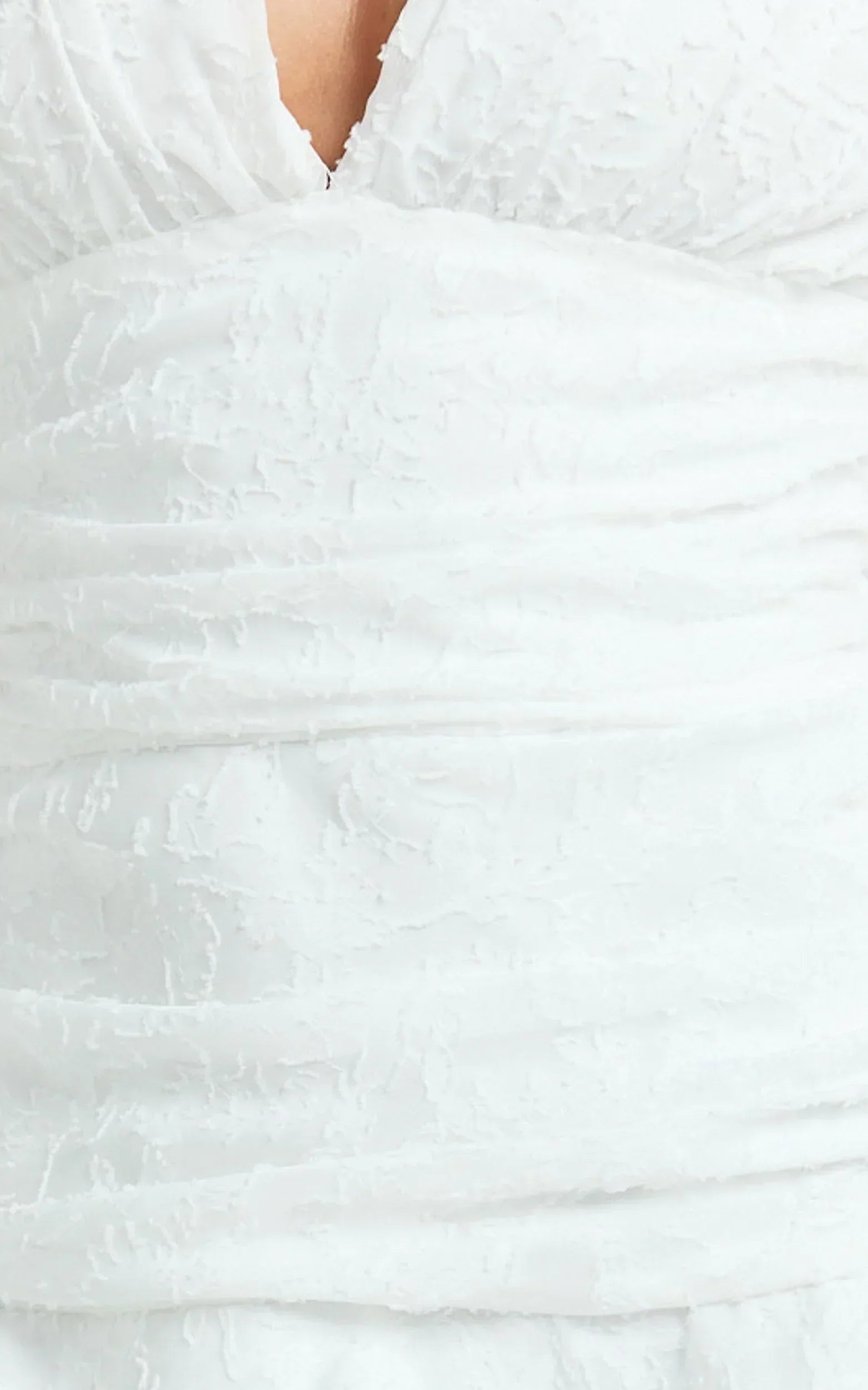 Bijou Mini Dress - Embroidery Long Sleeve Dress in White