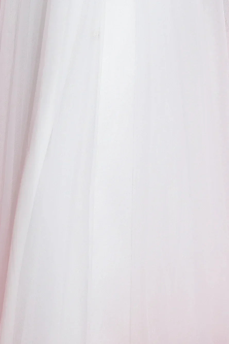 Bells Are Ringing Tulle Midi Dress White