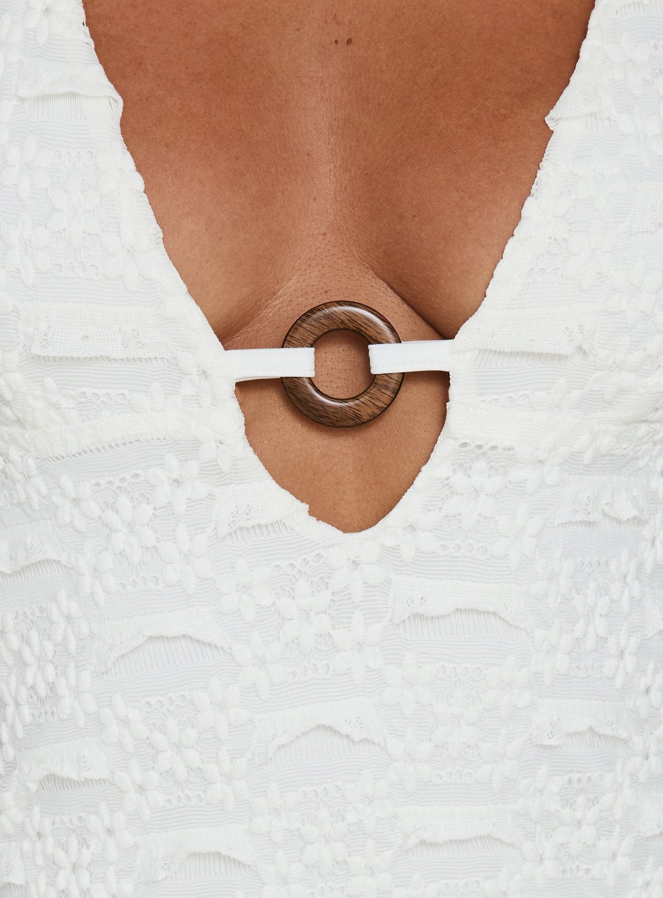Marita Ring Detail Mini Dress White