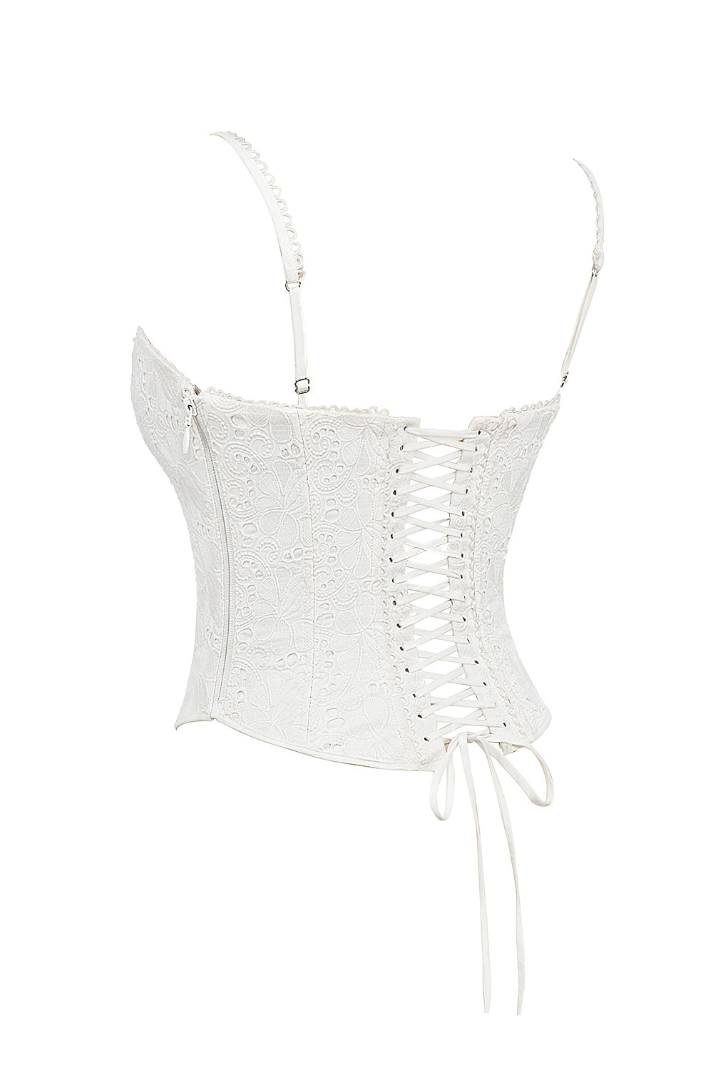 White Broderie Anglais Corset