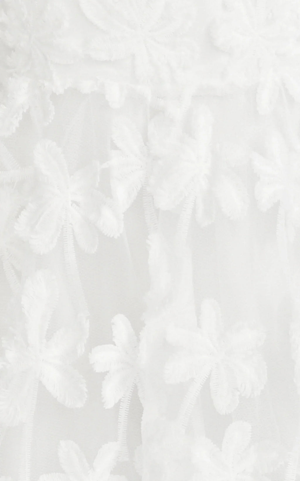 Rheiva Midi Dress - Strapless 3D Embroidery Midi Dress in White