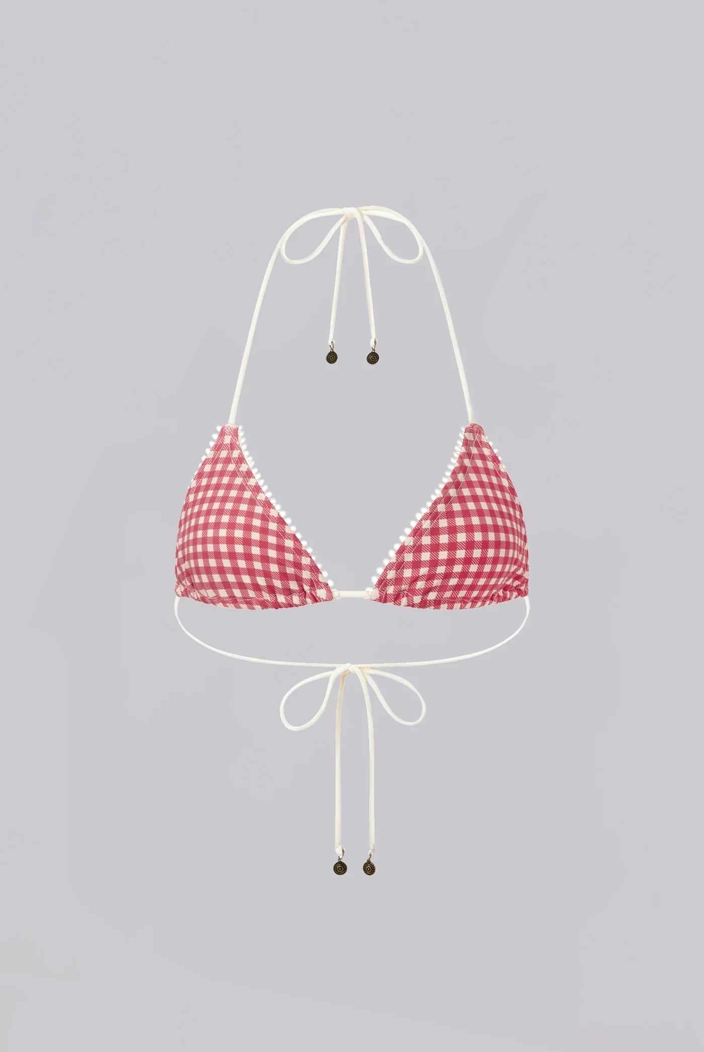 Freda Gingham Triangle Bikini Top