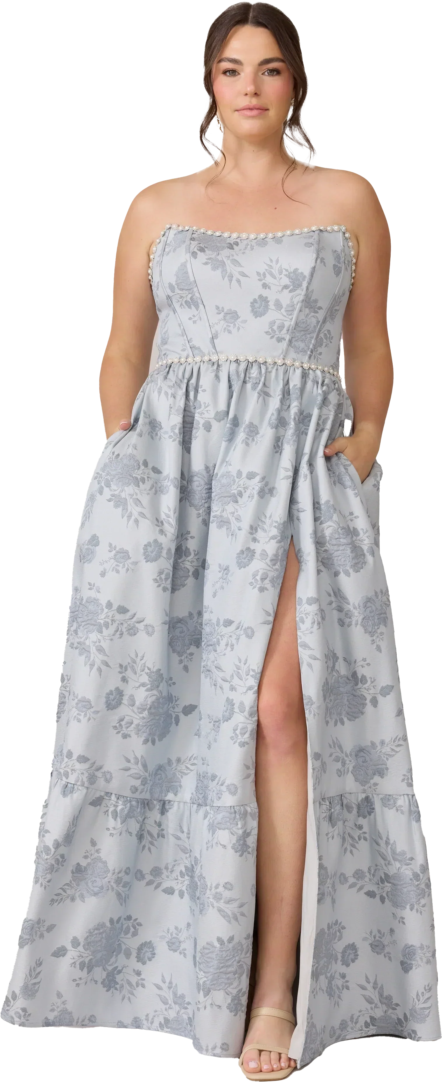 Ellapink Luxe Jacquard Dress | Made To Order
