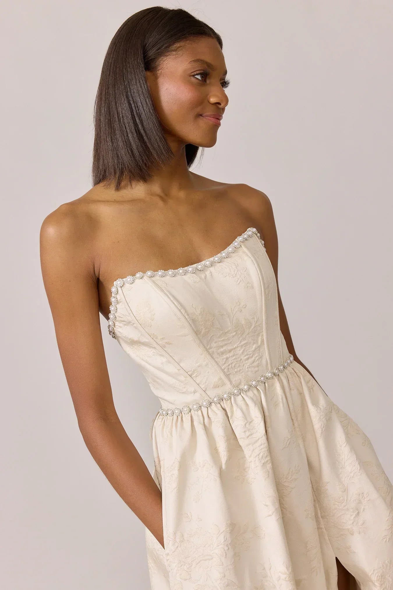 Ellapink Luxe Jacquard Dress | Made To Order