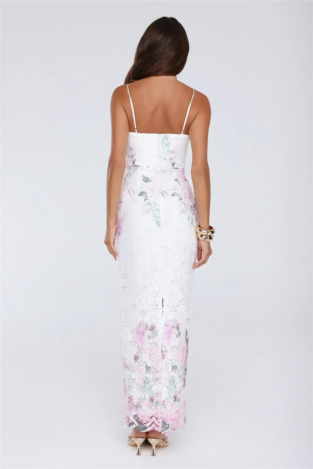 Wardrobe Flex Embroidered Maxi Dress White