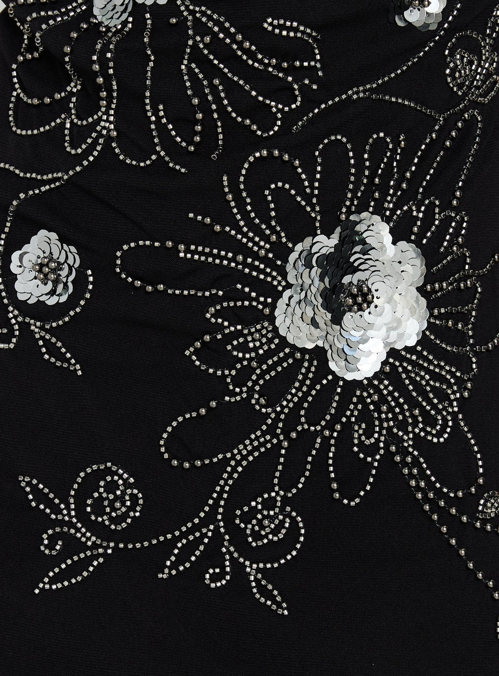 Daphie Beaded Mini Dress Black / Silver