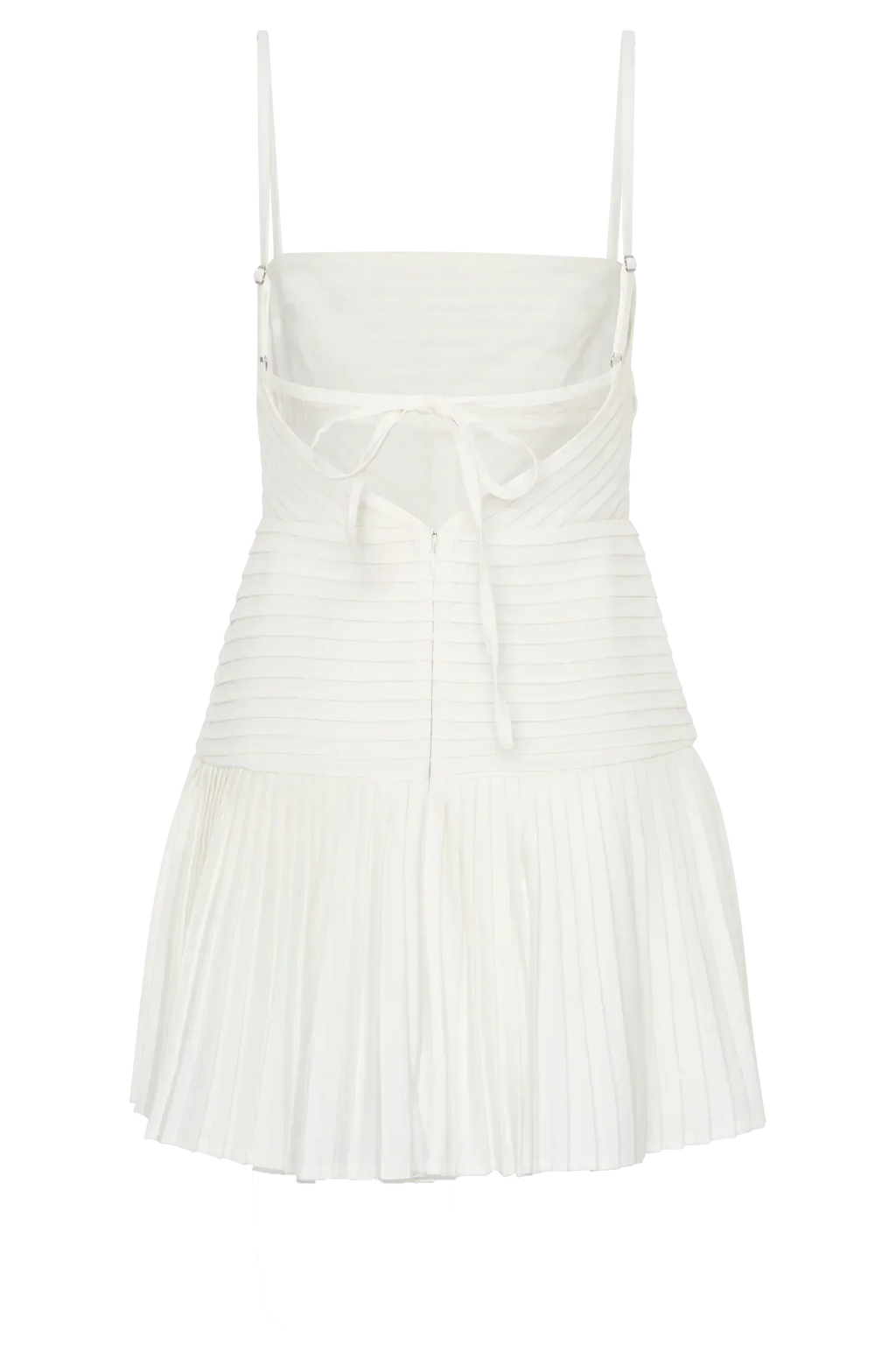 Rylee Multi Pleat Mini Dress - White