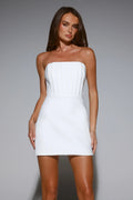 The Corset Strapless Mini Dress White