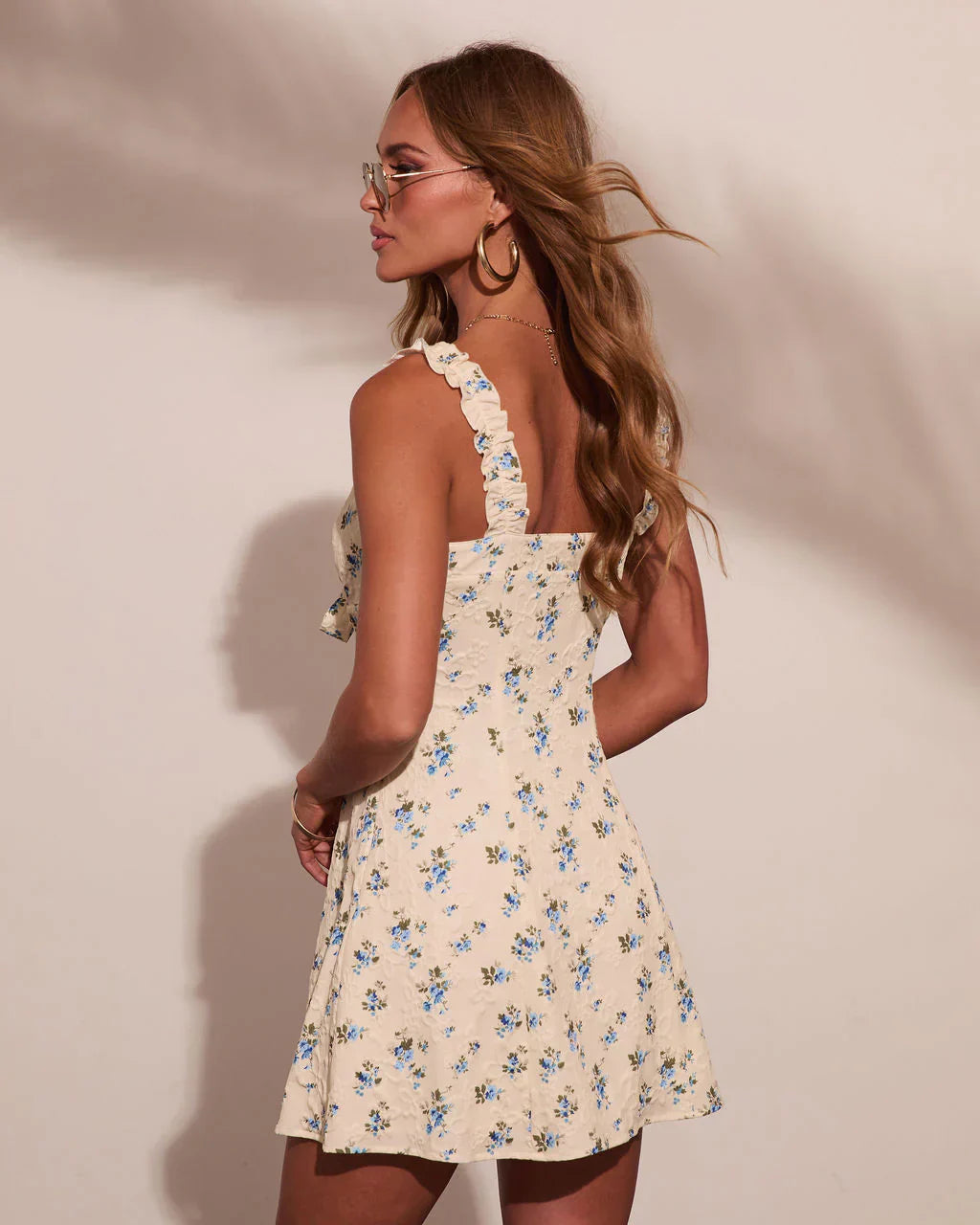 Wildflower Dream Floral Front Tie Mini Dress