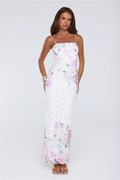 Wardrobe Flex Embroidered Maxi Dress White