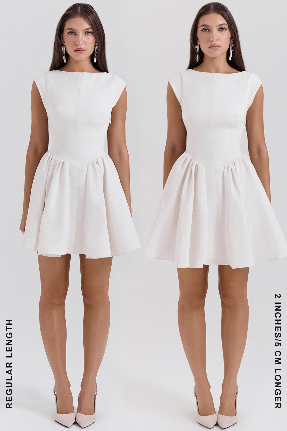 white open back mini dress