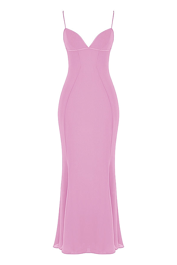 pink maxi dress