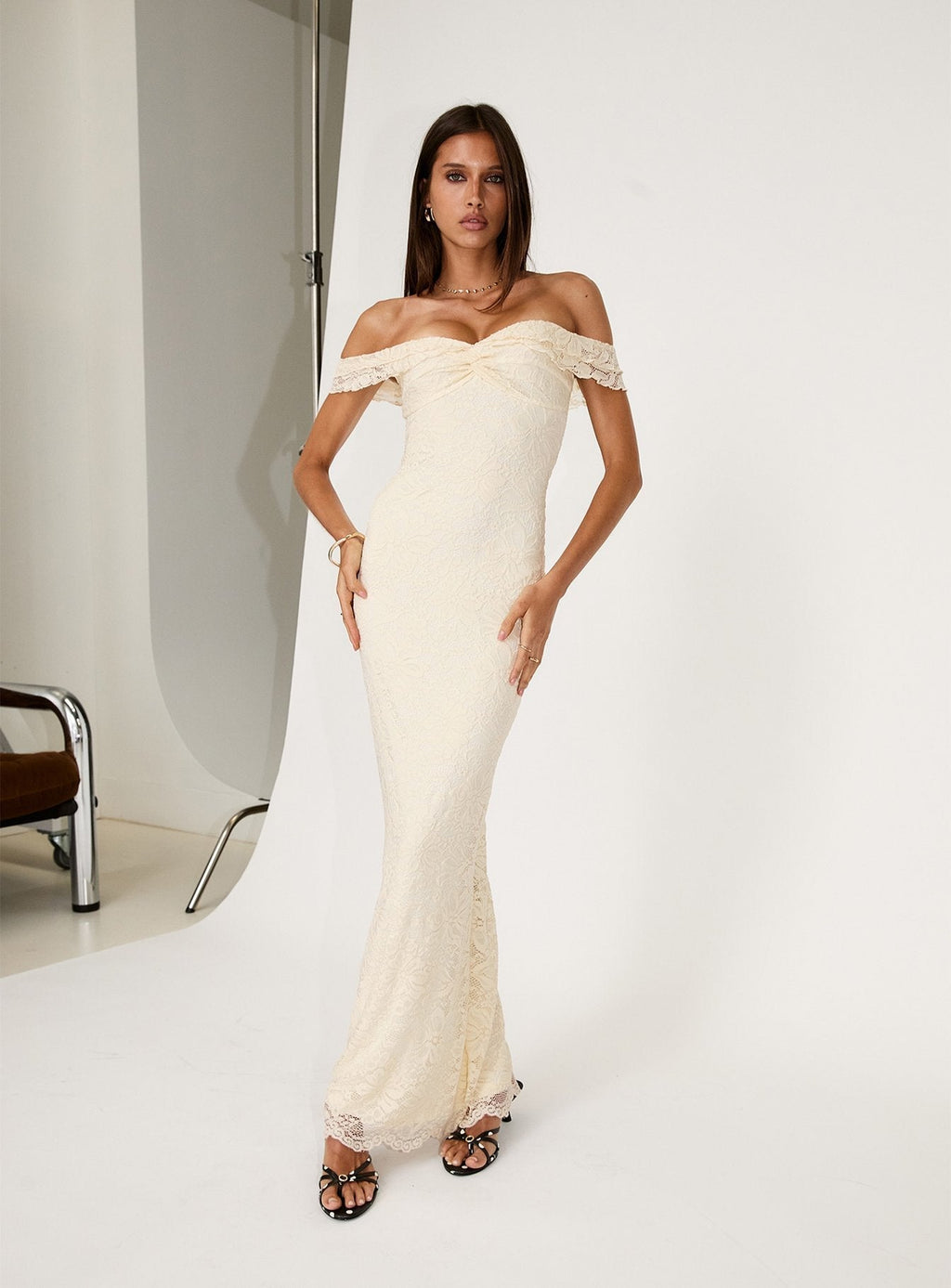 Anabeila Strapless Maxi Dress Lemon