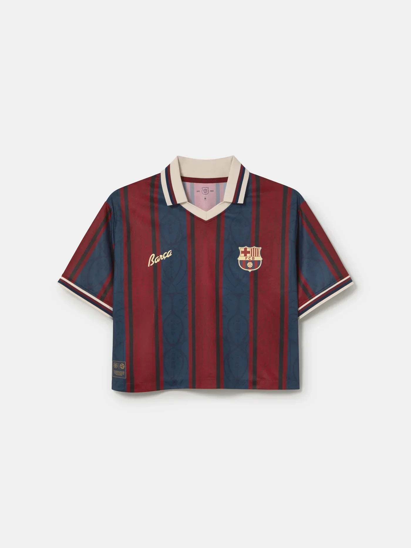 Modernist Crop Fc Barcelona Polo Oversize - Women