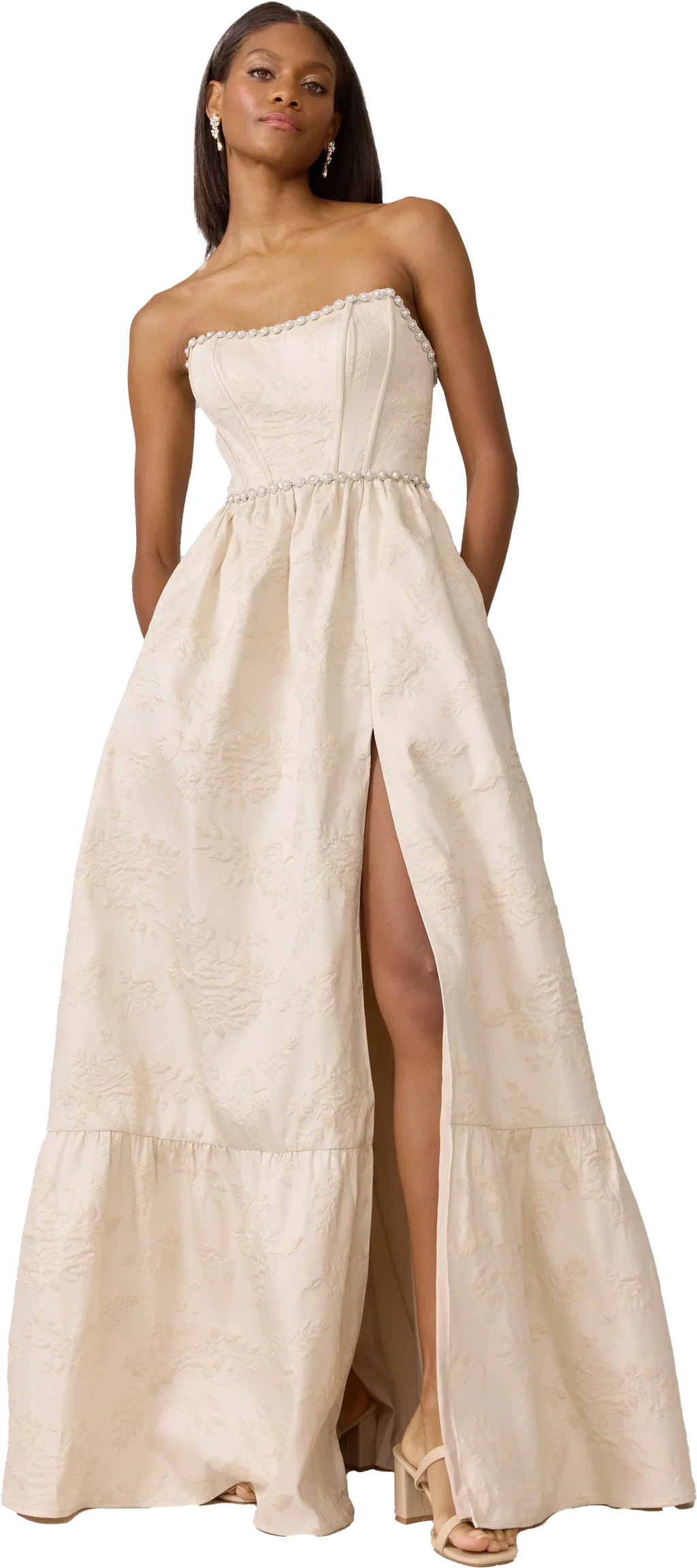 Ellapink Luxe Jacquard Dress | Made To Order