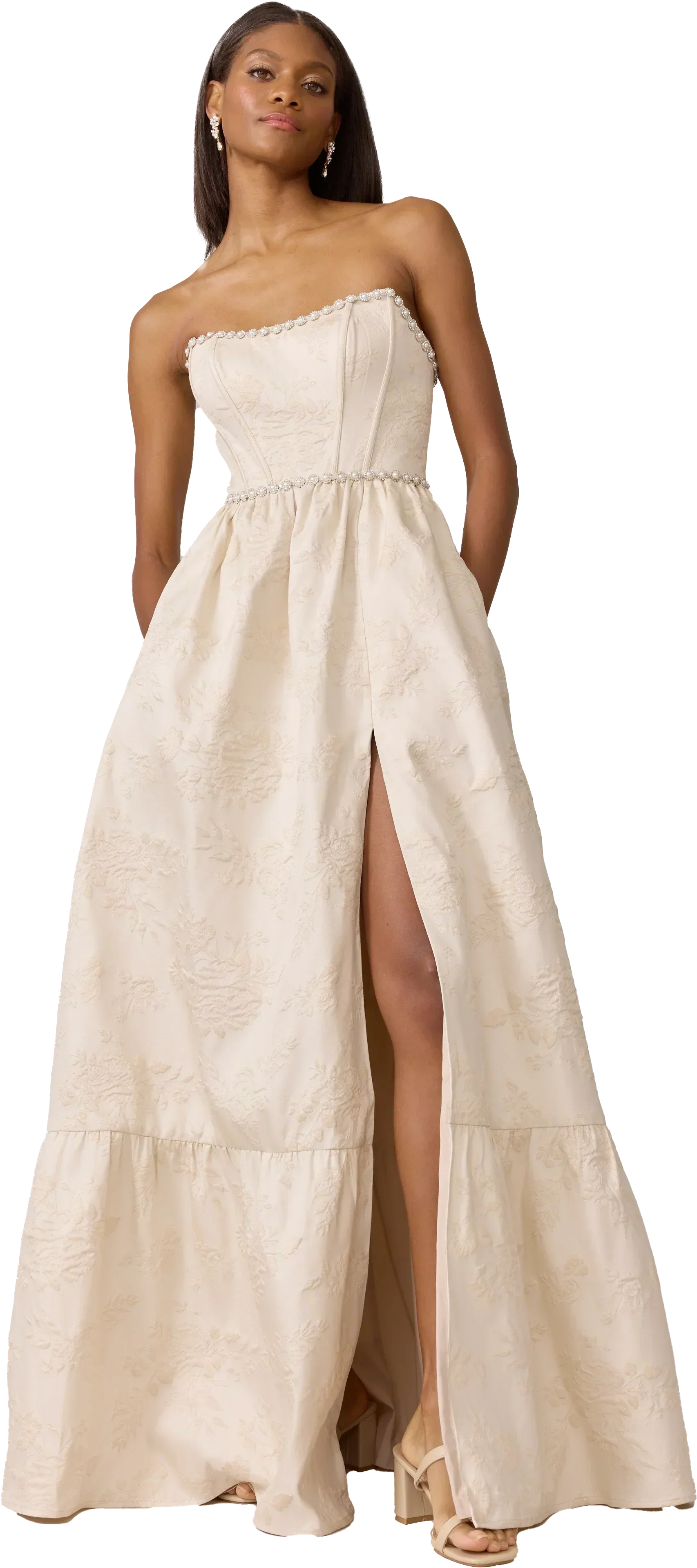 Ellapink Luxe Jacquard Dress | Made To Order