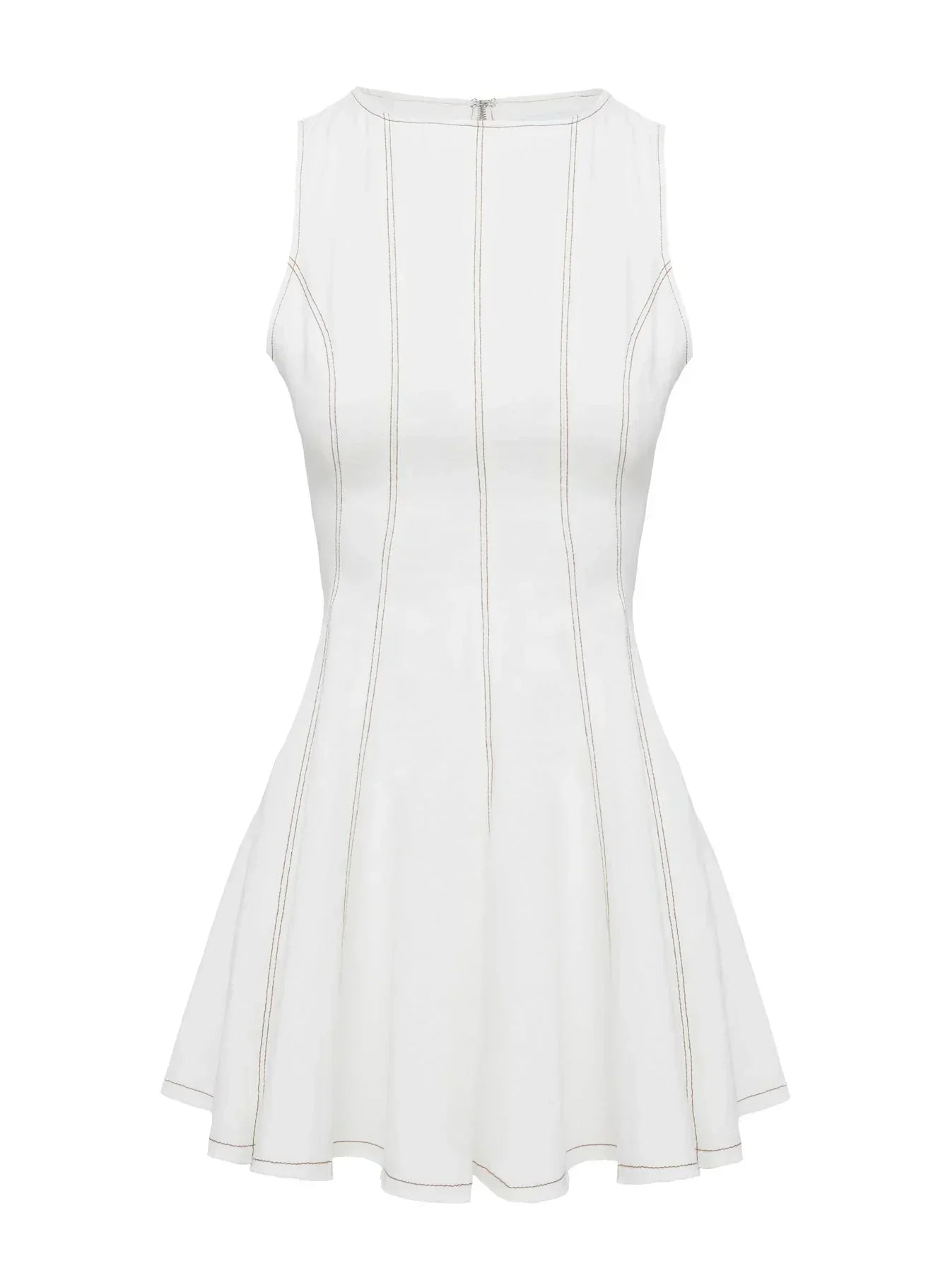 Composure Pleat Mini Dress White
