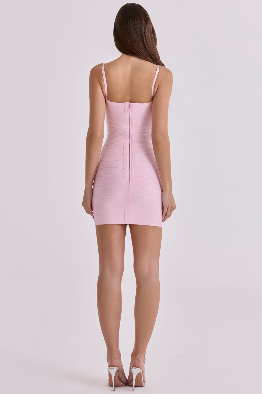 pink bandage mini dress