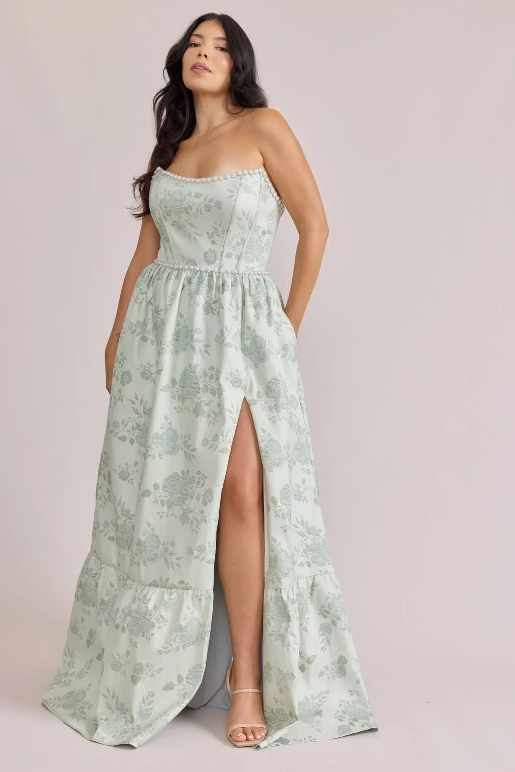 Ellapink Luxe Jacquard Dress | Made To Order