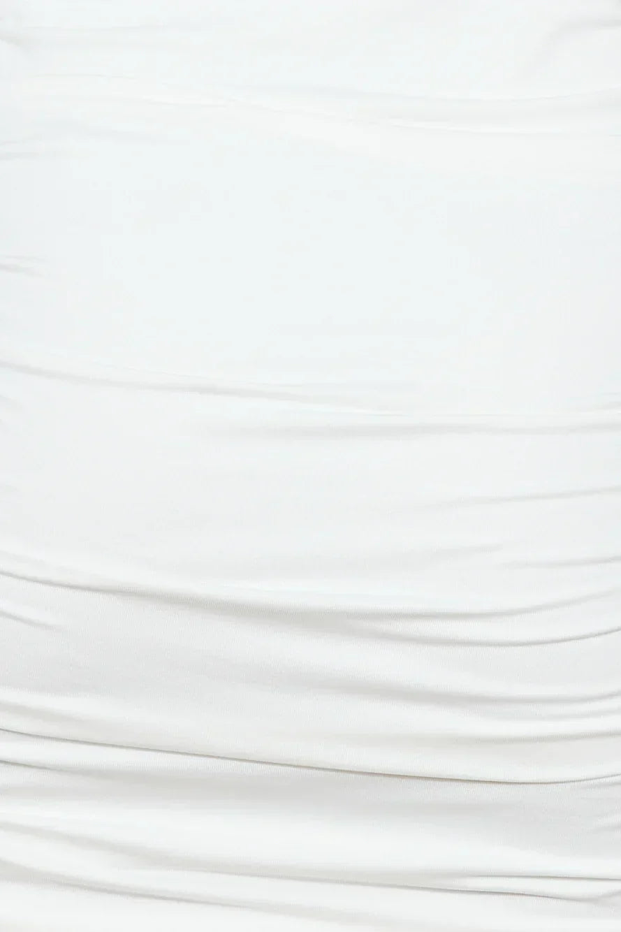 Party Fit Mini Dress White