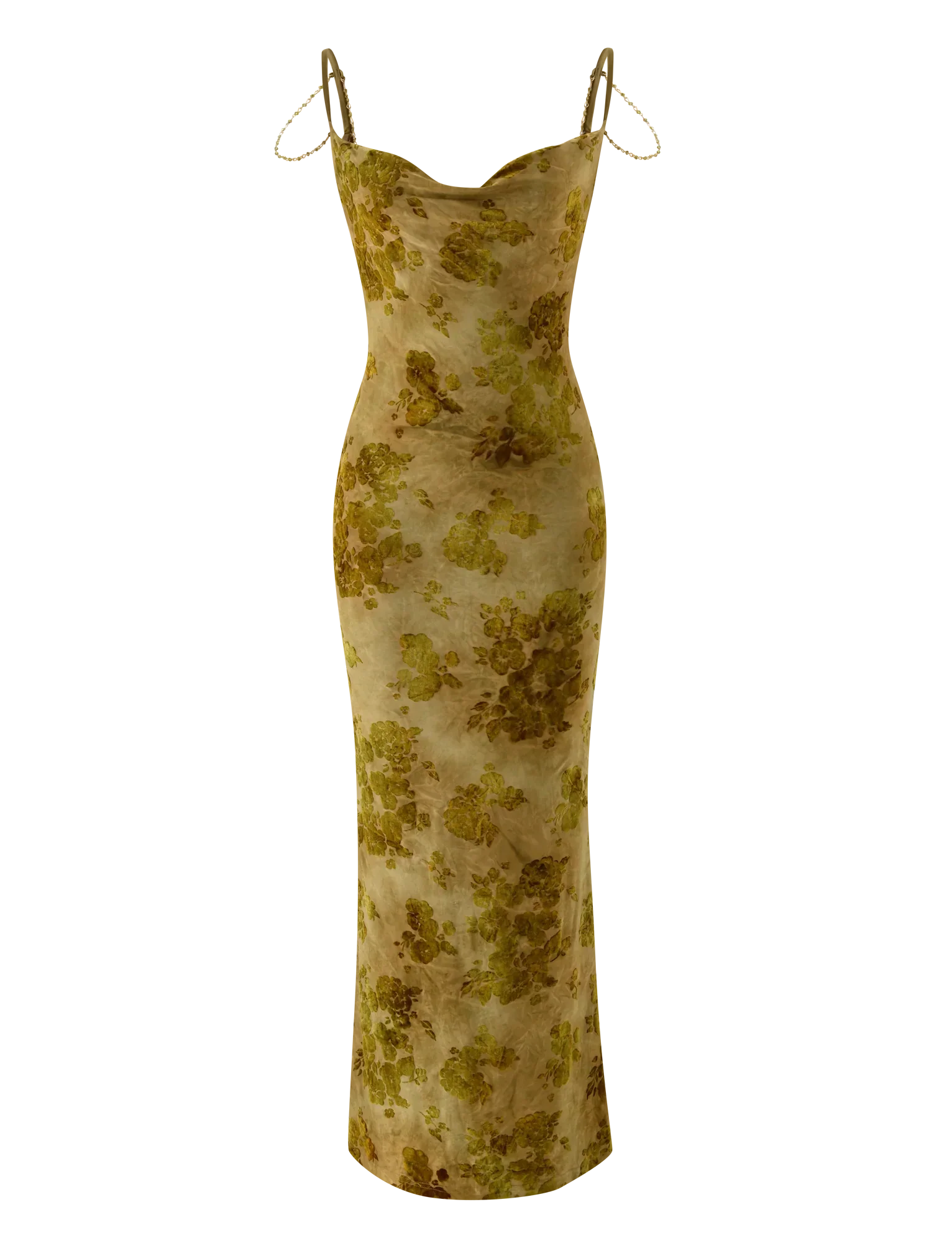 SPARROW MAXI DRESS - GREEN BURNOUT