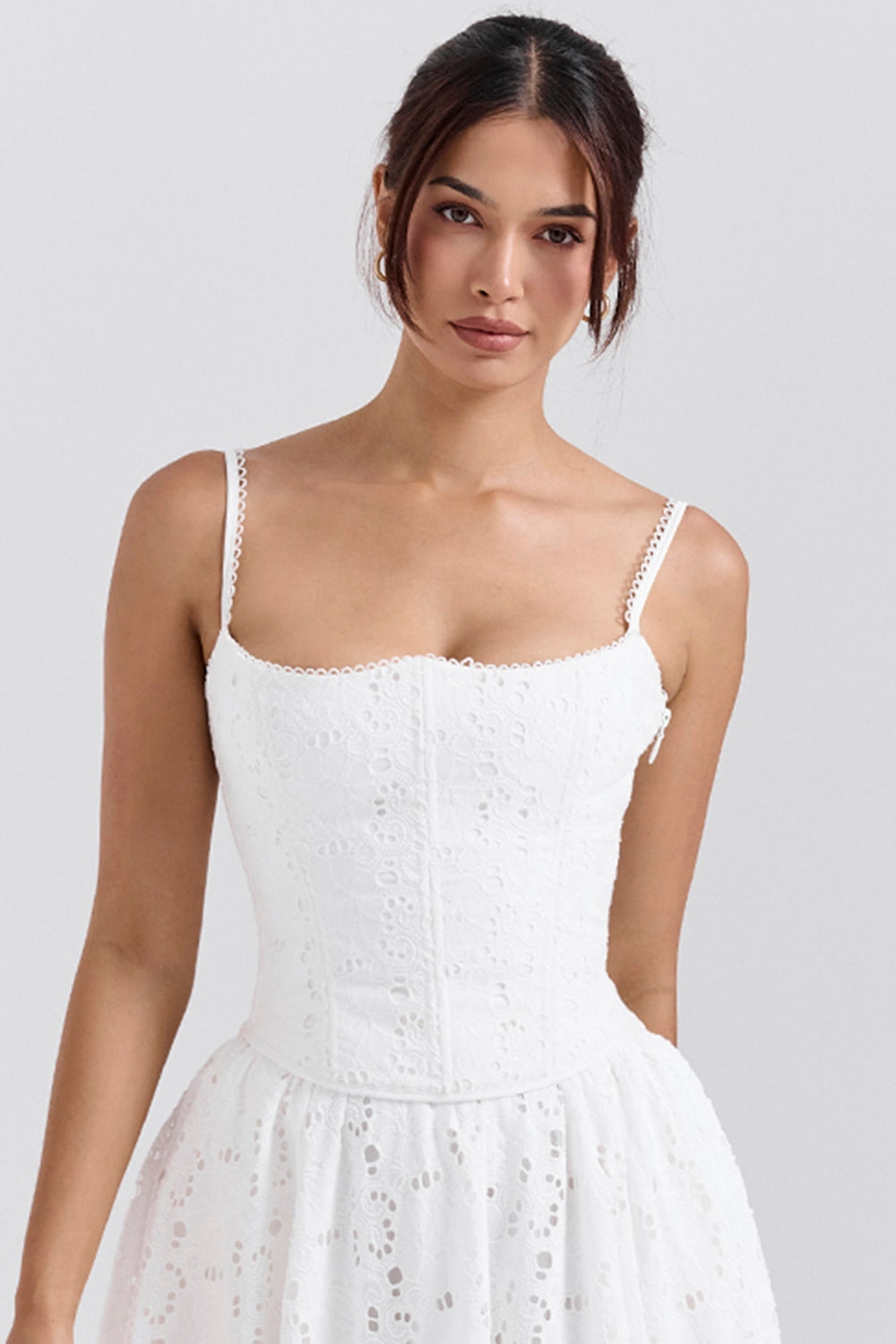 White Broderie Anglais Corset
