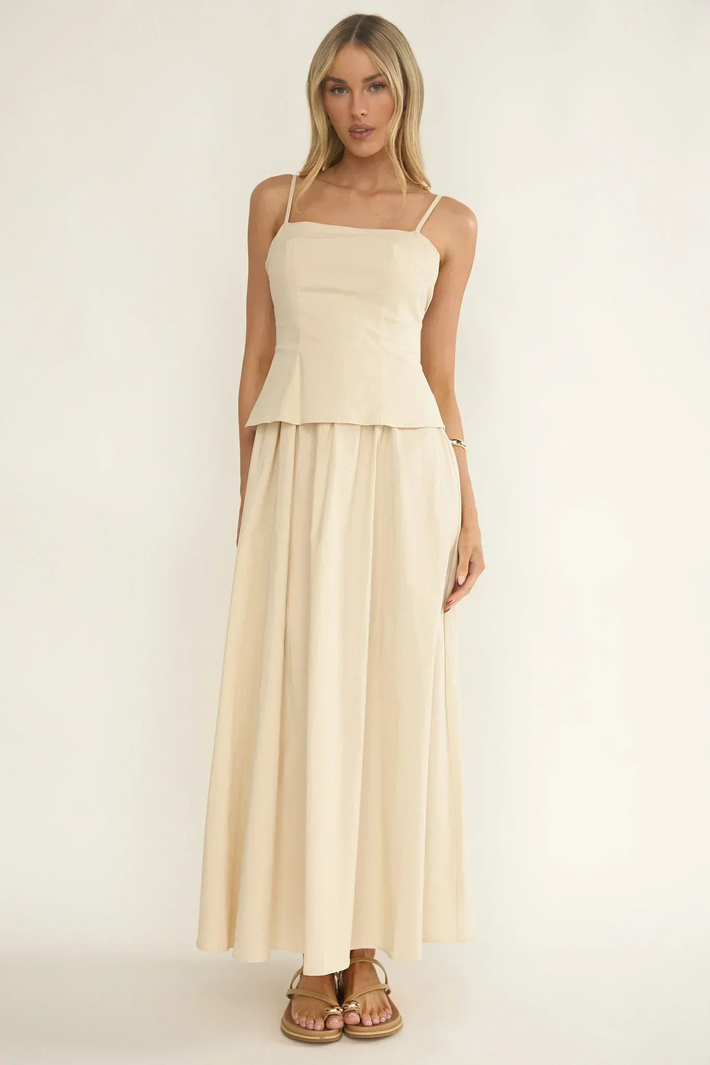 Antonita Cami Strap Maxi Dress Stone