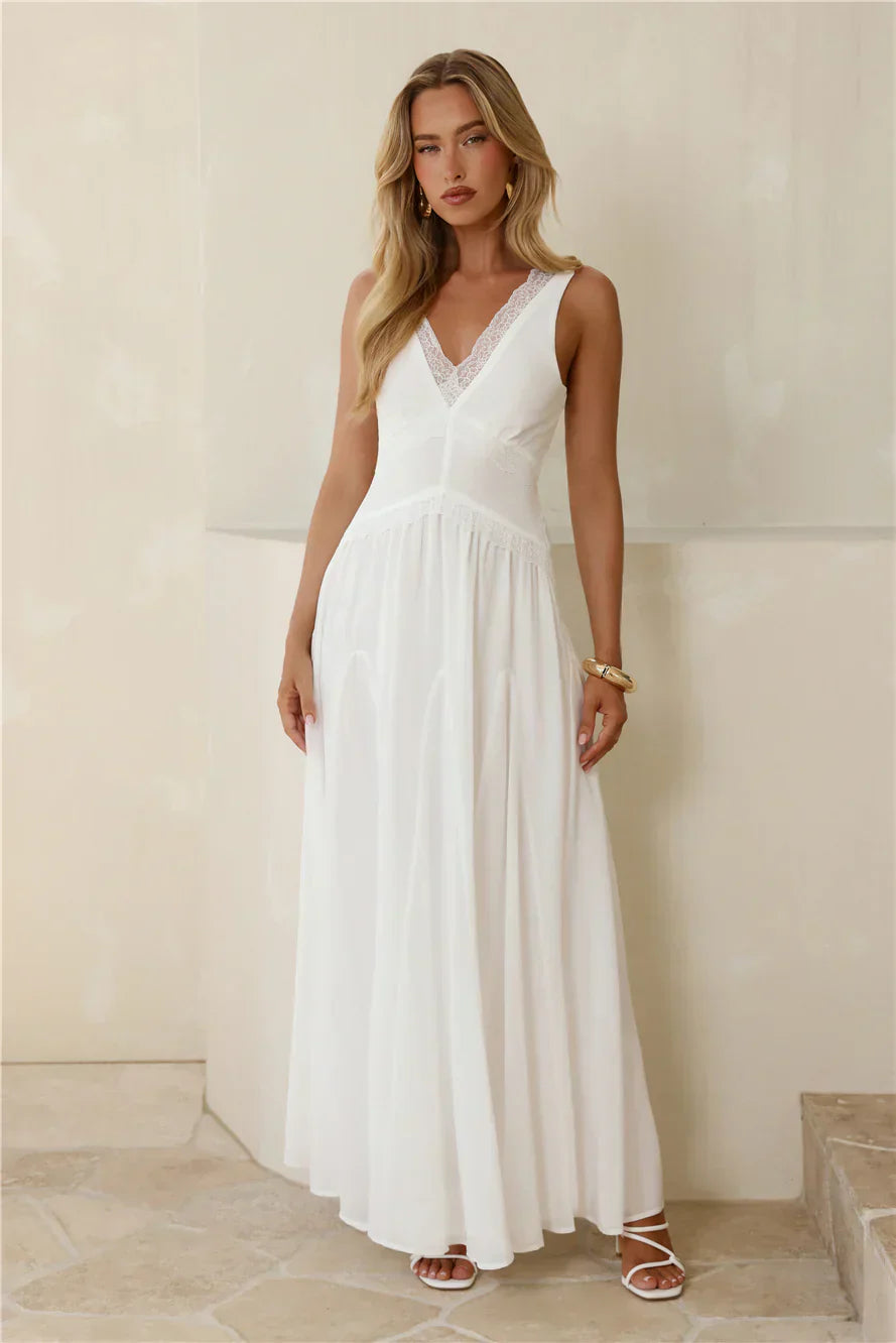 Salted Glow Maxi Dress White