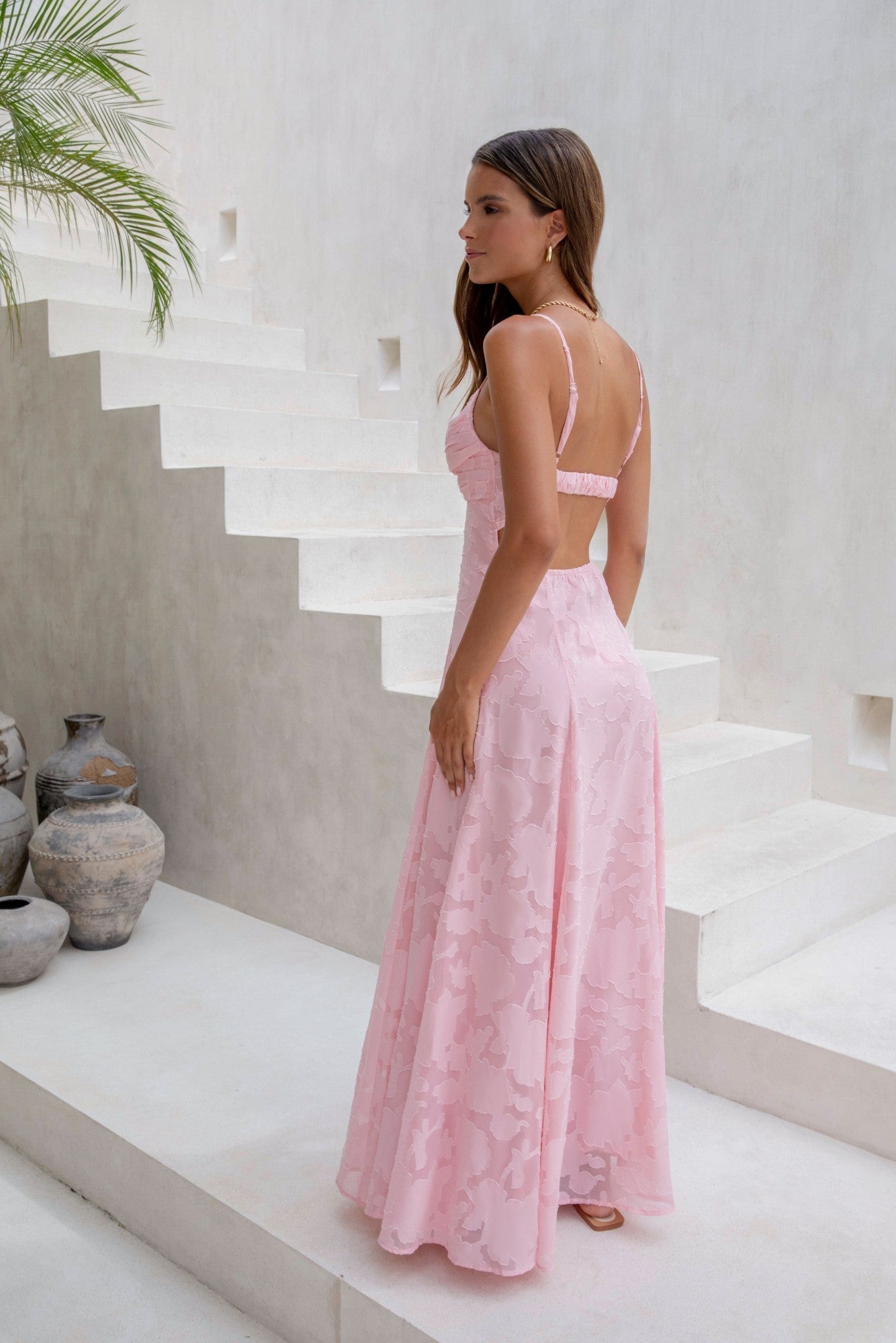 Lost In The Skies Maxi Dress Pink