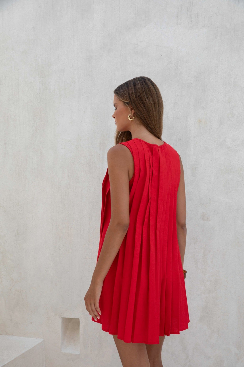 Citrine Delights Mini Dress Red