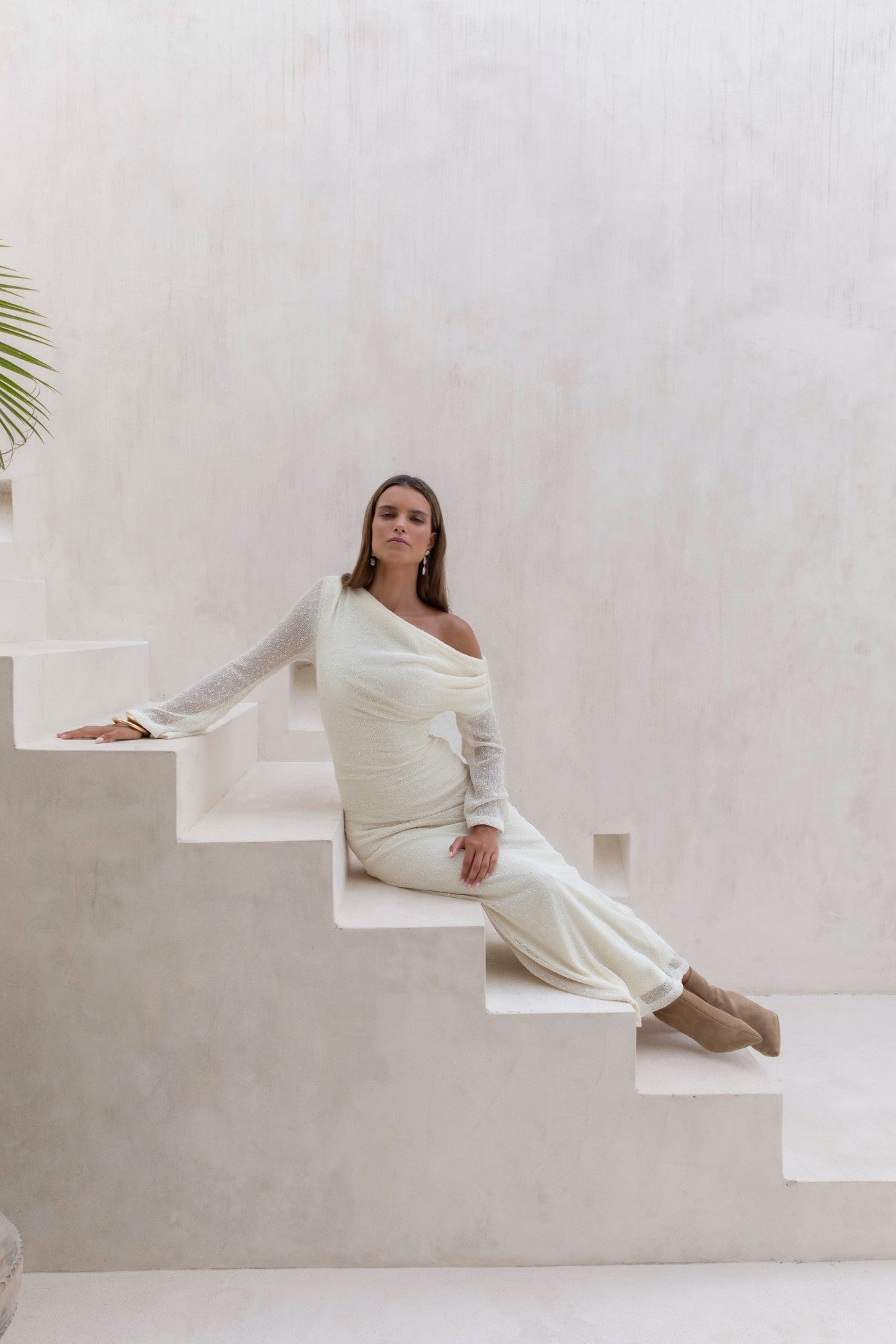 Cool Daze Long Sleeve Knit Maxi Dress Butter