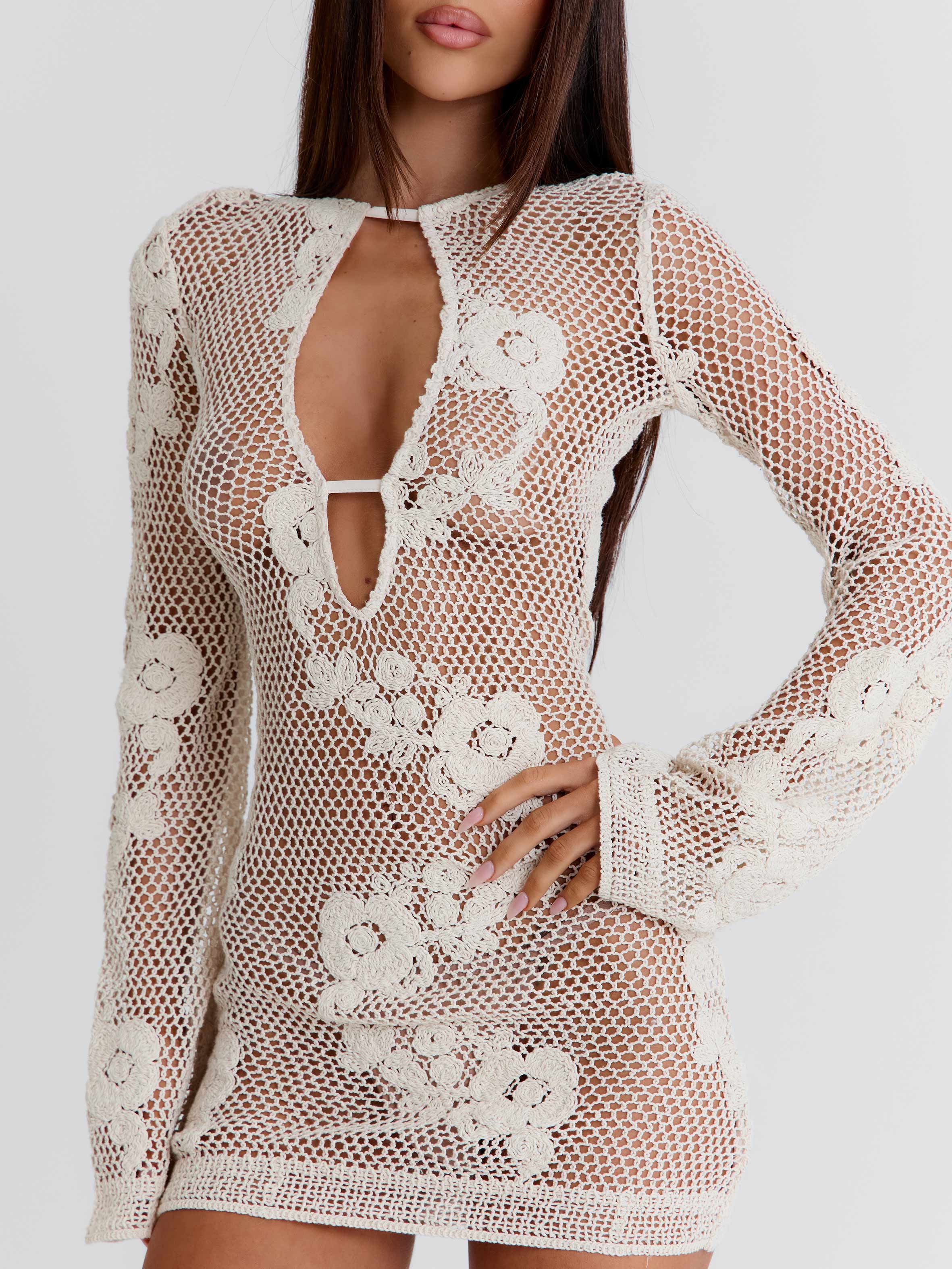 Adelinae Mini Dress Cream