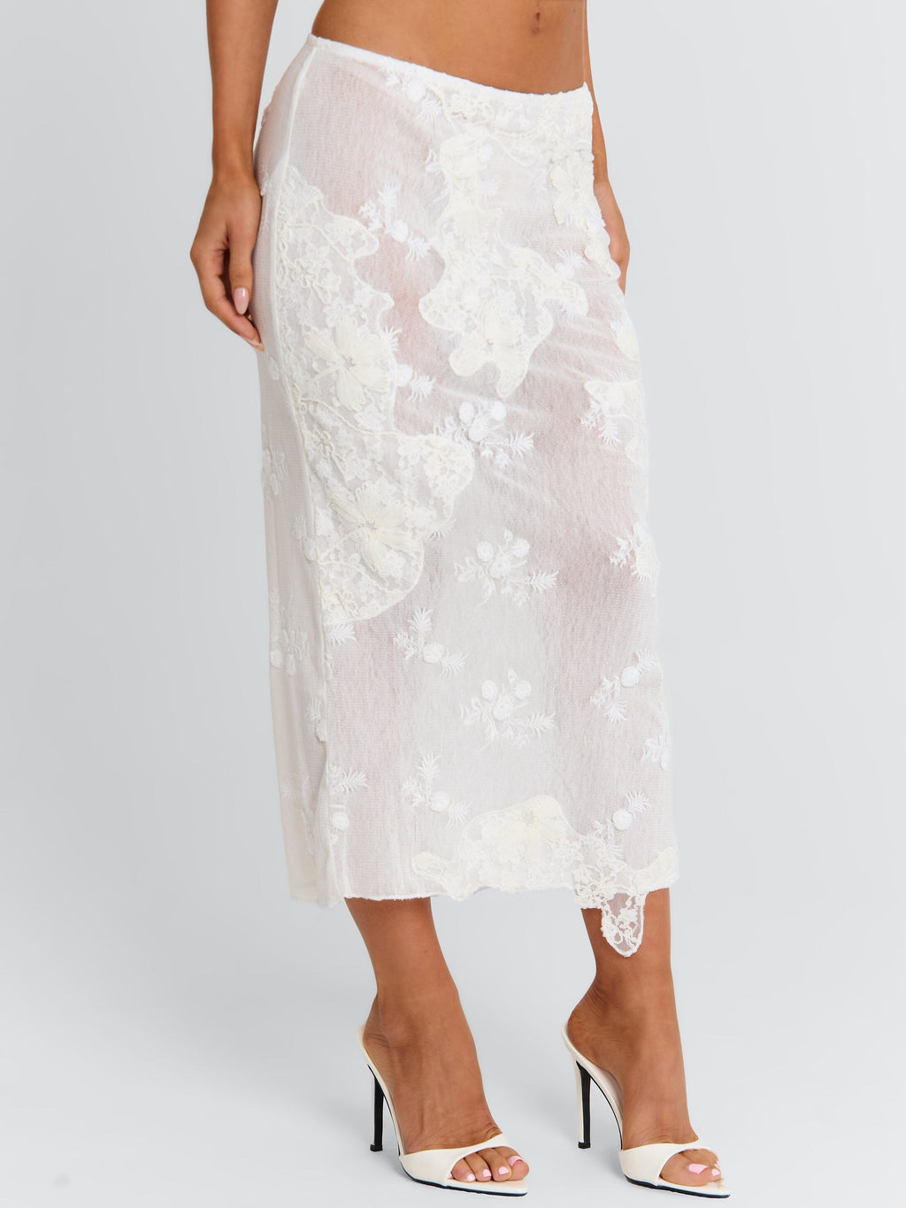 Antonella Midi Skirt White